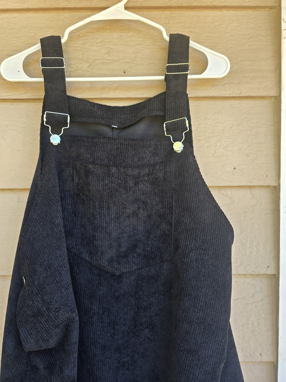 NWOT Women's Corduroy Black Overall Dress - 2XL